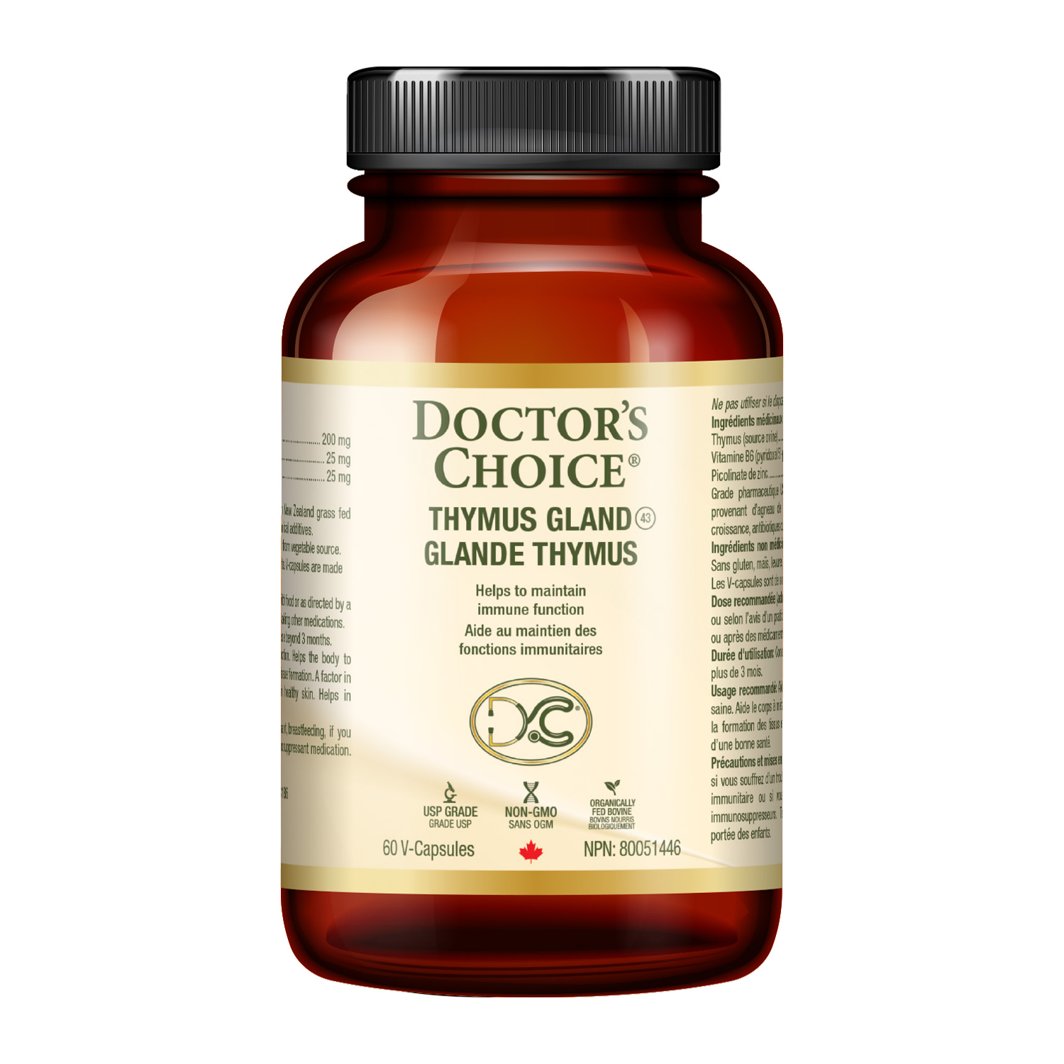 Thymus Gland 200mg 60V’s Doctor's Choice